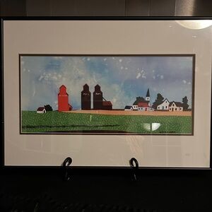 Charming Countryside Saskatchewan Artis Original Water Color Painting Signed